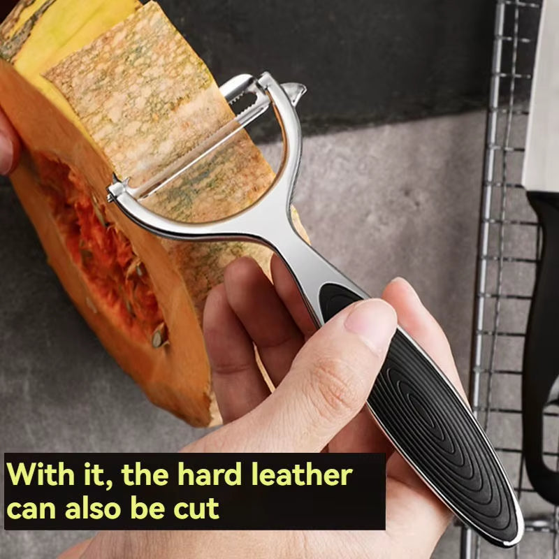 1Pcs Serrated Blade/Flat Blade Zinc Alloy Paring Knife Peeler Household Paring Knife Potato Scraper Melon Grater Kitchen Multifu