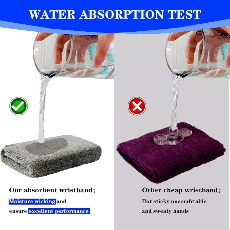 New Hot 1Pairs 2Pcs Set Breathable Cotton Wrist Sweatbands Sweat Absorbent Wristbands for Tennis Football Basketball Running Gym