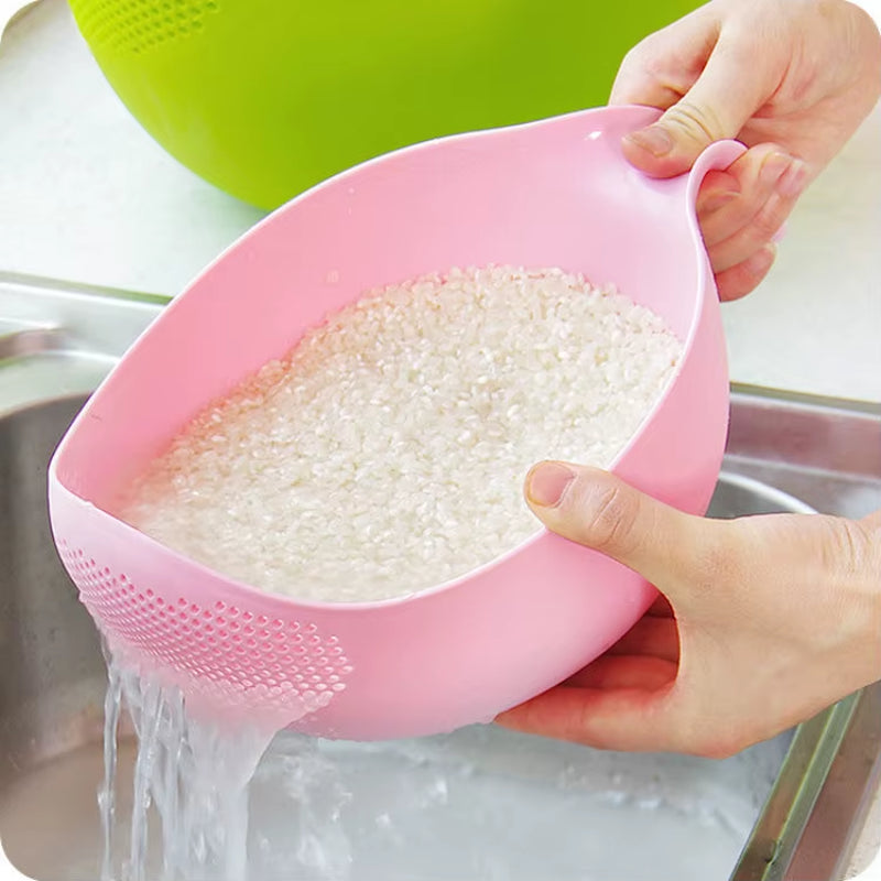 Rice Washing Filter Strainer Basket Colander Sieve Fruit Vegetable Bowl Drainer Cleaning Tools Home Kitchen Kit Kitchen Tools