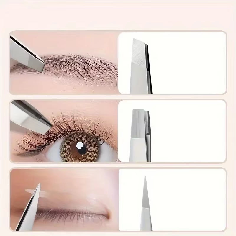 4Pcs Tweezers Set-Precision Eyebrow and Facial Hair Debris and Endogenous Hair Removal Suitable for Both Men and Wome