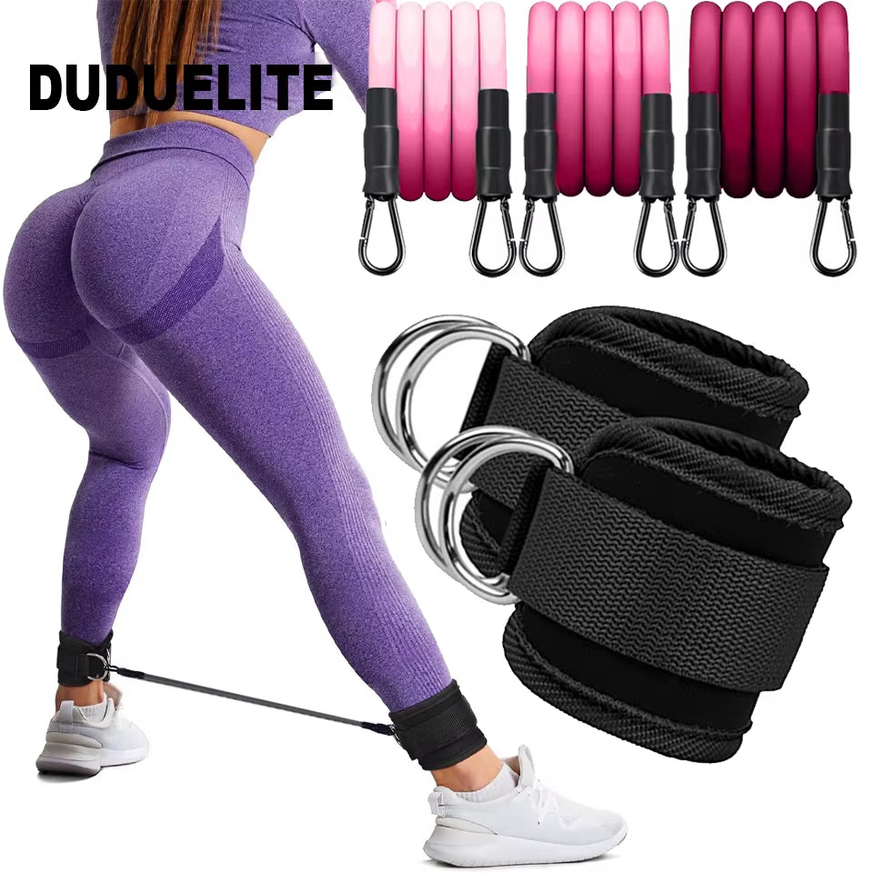 TPE Resistance Bands Ankle Straps Fitness Booty Band Squat Glute Workout Yoga Gym Equipment Guard Leg Strength Safety Extensions