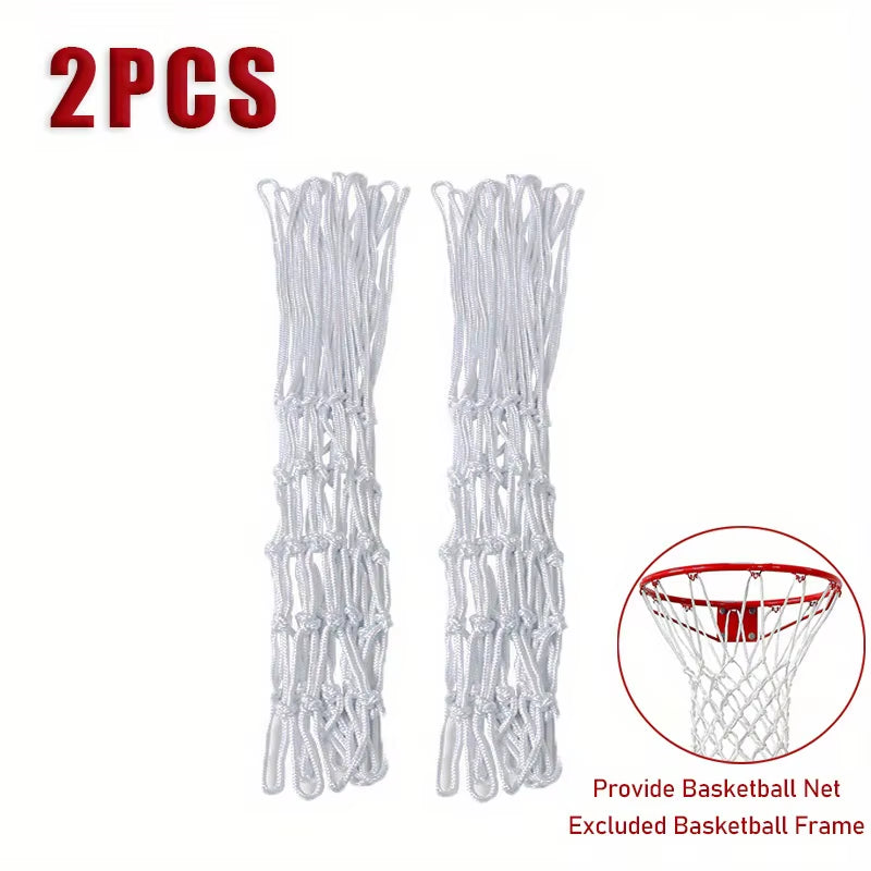 1/2Pcs Basketball Rack Net with 12 Loops Heavy Duty Outdoor Basketball Net Replacement Detachable Basketball Net