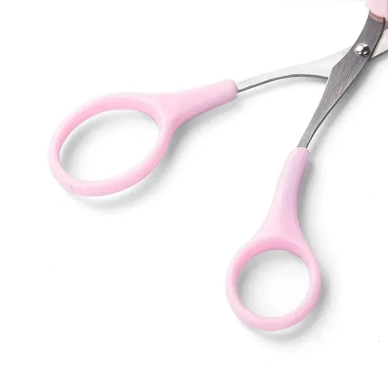 1 Pcs Eyebrow Trimming Scissors with Built-In Comb - Stainless Steel, Precise Grooming Tool, Creating Perfect Eyebrows