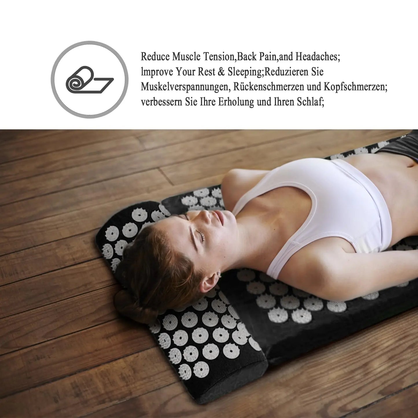 1PC/SET Massager Cushion Acupressure Mat Pillow Relieve Stress Back Pain Massage for Acupuncture Yoga Muscle Relaxation