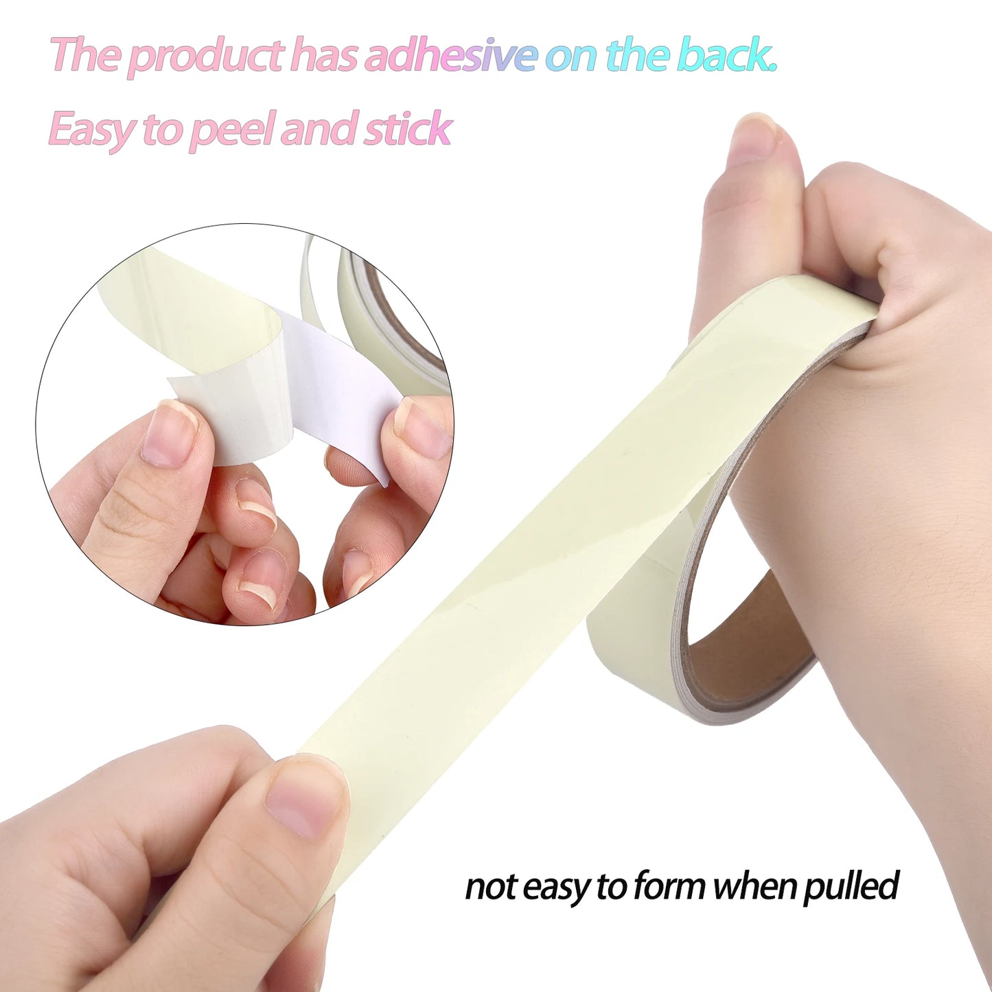 Luminous Fluorescent Night Self-Adhesive Glow in the Dark Sticker Tape Safety Security Home Decoration Warning Adhesive Tape