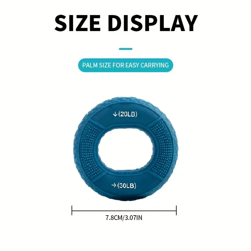 Hand Strengthener Grip Ring Silicone Grip Ring Strength Trainer Ring for Forearm Finger Training for Strength