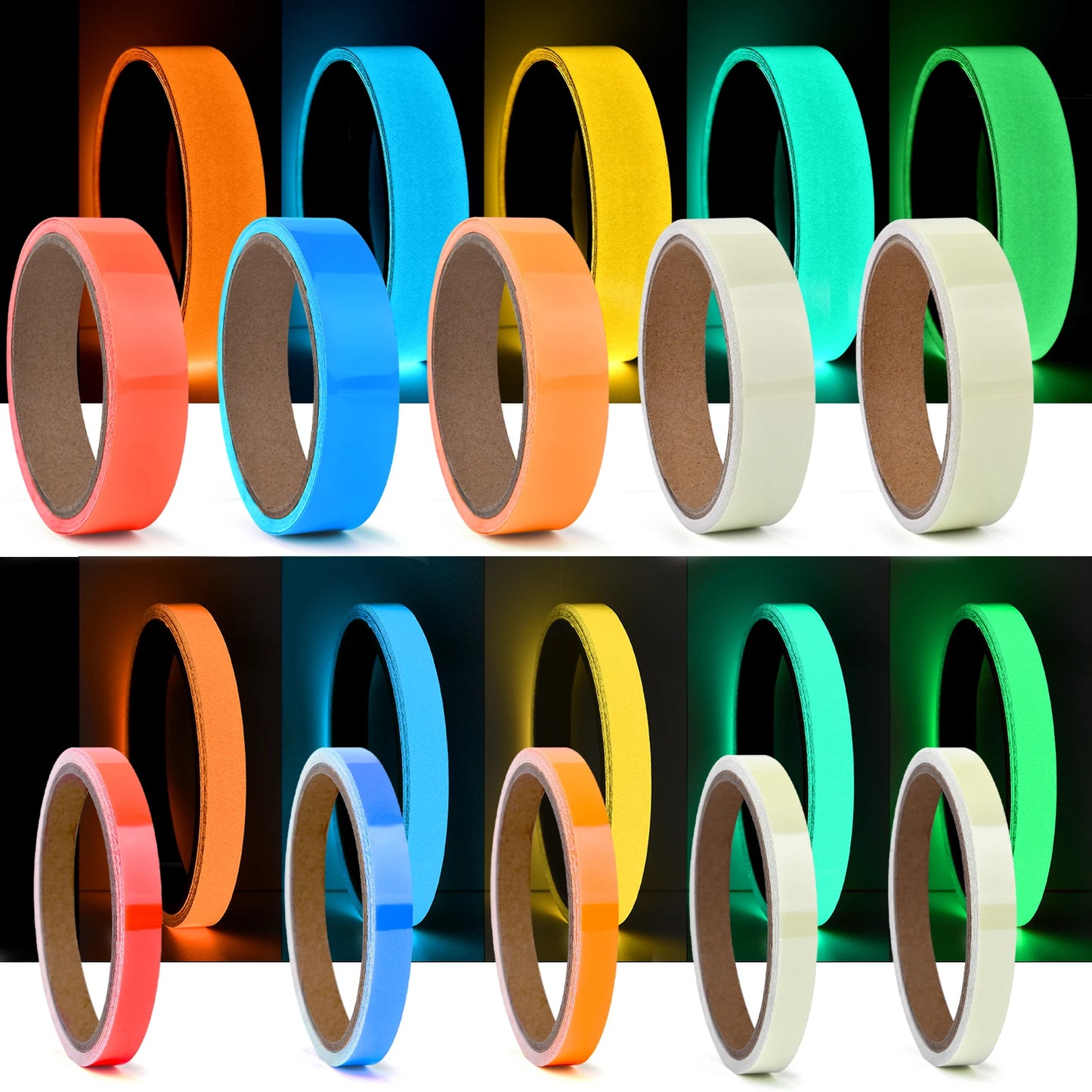 Luminous Fluorescent Night Self-Adhesive Glow in the Dark Sticker Tape Safety Security Home Decoration Warning Adhesive Tape