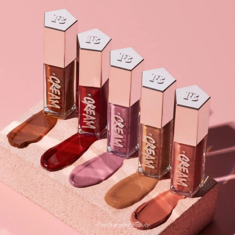 Fashion Lip Glaze Moisten Shine Glitter Lip Plumper Makeup for Beginner Liquid Lipstick Female Makeup Cosmetics