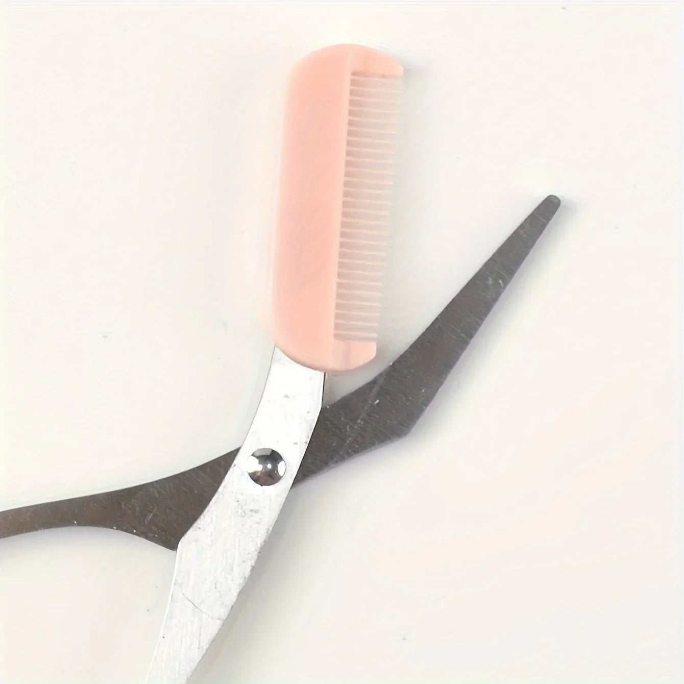 1 Pcs Eyebrow Trimming Scissors with Built-In Comb - Stainless Steel, Precise Grooming Tool, Creating Perfect Eyebrows