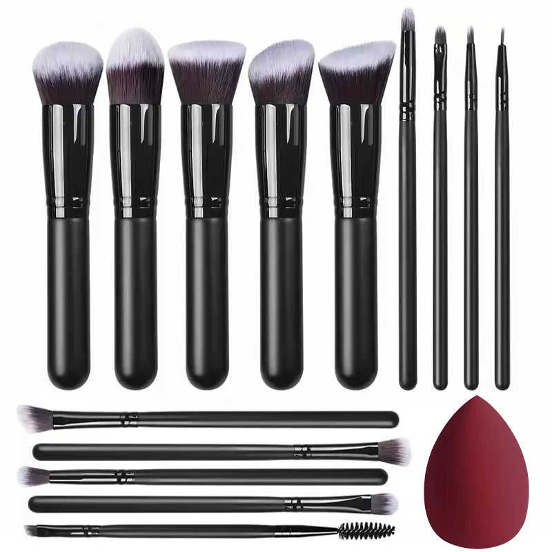 NEW 14PCS Makeup Brushes Set Soft Fluffy Foundation Blush Powder Eyeshadow Blending Female Cosmetics Beauty Tool Christmas Gift