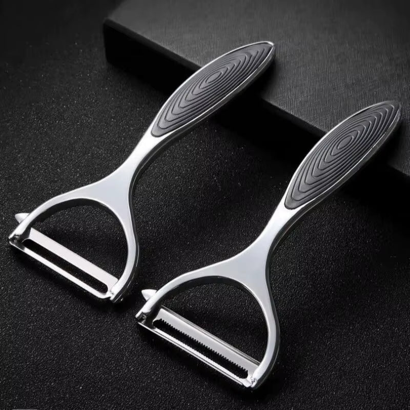 1Pcs Serrated Blade/Flat Blade Zinc Alloy Paring Knife Peeler Household Paring Knife Potato Scraper Melon Grater Kitchen Multifu