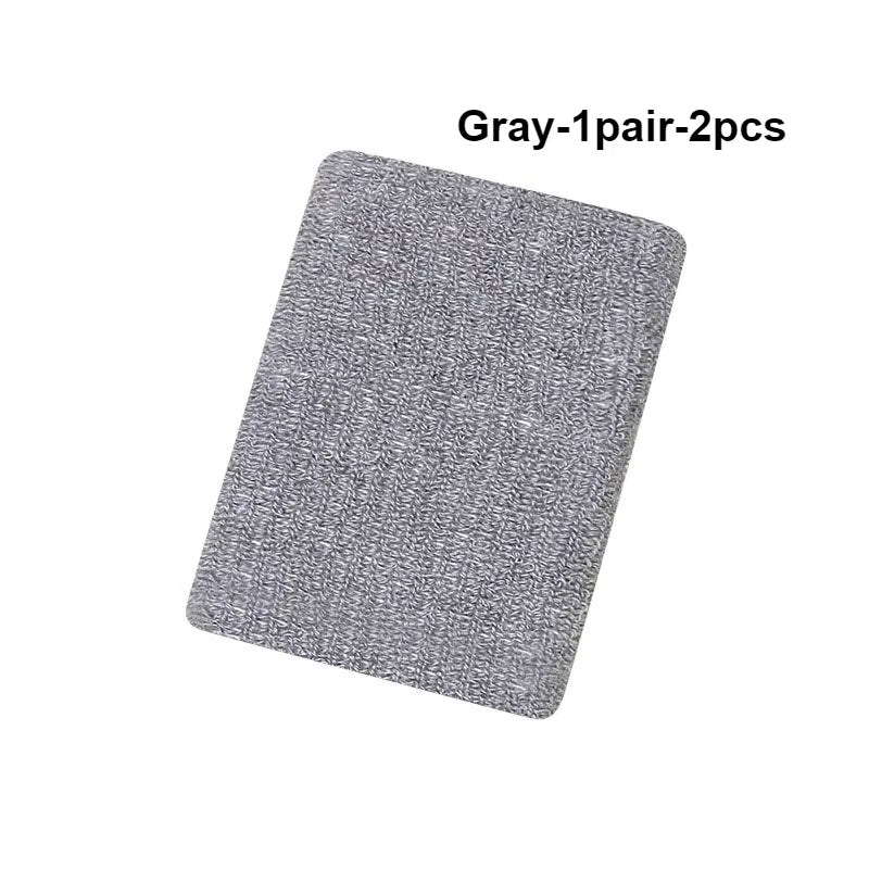 New Hot 1Pairs 2Pcs Set Breathable Cotton Wrist Sweatbands Sweat Absorbent Wristbands for Tennis Football Basketball Running Gym