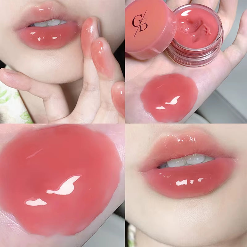Gege Bear Jarred Jam Lip Gloss — Hydrating Water-Gloss Finish, Plumping Effect, Long-Wearing and Non-Transfer Formula for a Glas