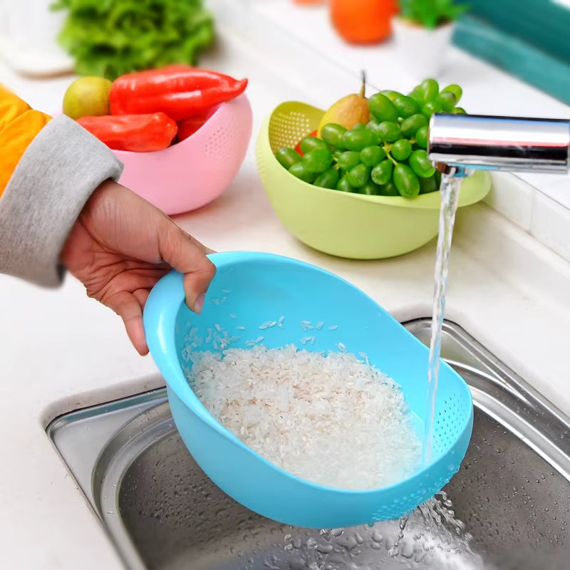 Rice Washing Filter Strainer Basket Colander Sieve Fruit Vegetable Bowl Drainer Cleaning Tools Home Kitchen Kit Kitchen Tools