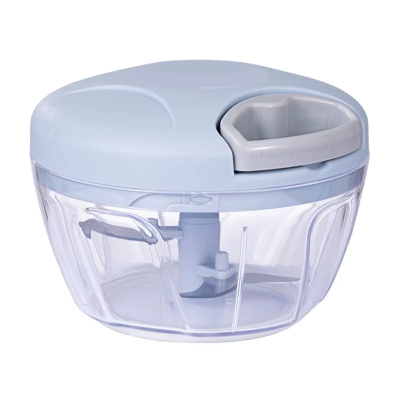 1Pc Pink/Blue 500ML/900ML Household Kitchen Garlic Chopper Mashed Hand Pulled Meat Grinder Multifunctional Vegetable