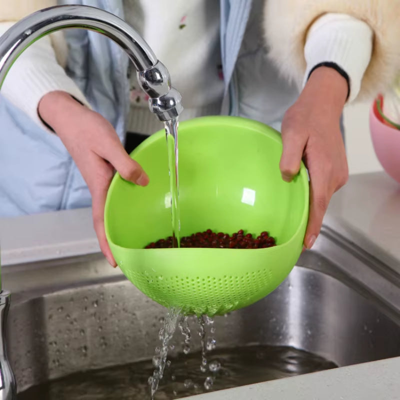 Rice Washing Filter Strainer Basket Colander Sieve Fruit Vegetable Bowl Drainer Cleaning Tools Home Kitchen Kit Kitchen Tools