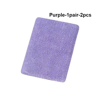 New Hot 1Pairs 2Pcs Set Breathable Cotton Wrist Sweatbands Sweat Absorbent Wristbands for Tennis Football Basketball Running Gym