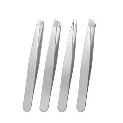 4Pcs Tweezers Set-Precision Eyebrow and Facial Hair Debris and Endogenous Hair Removal Suitable for Both Men and Wome