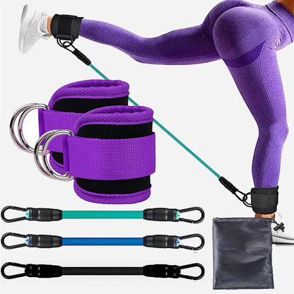 TPE Resistance Bands Ankle Straps Fitness Booty Band Squat Glute Workout Yoga Gym Equipment Guard Leg Strength Safety Extensions