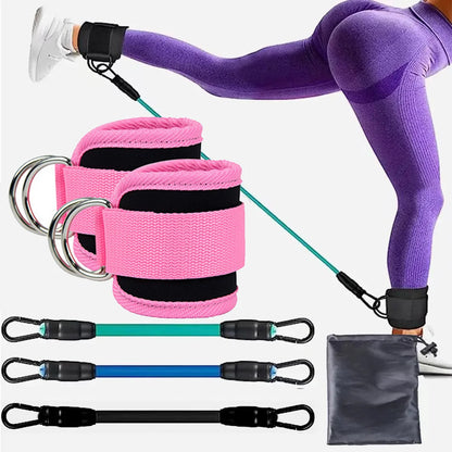 TPE Resistance Bands Ankle Straps Fitness Booty Band Squat Glute Workout Yoga Gym Equipment Guard Leg Strength Safety Extensions