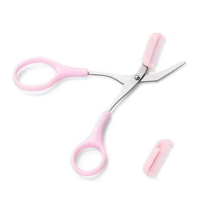 1 Pcs Eyebrow Trimming Scissors with Built-In Comb - Stainless Steel, Precise Grooming Tool, Creating Perfect Eyebrows