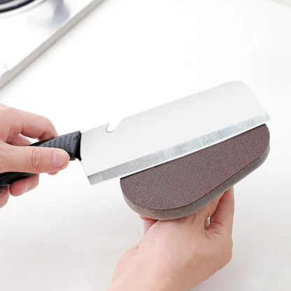 Magic Emery Sponge Brush with Handle Reusable Wipe Eraser Cleaner Kitchen Pot Brush Strong Decontamination Cleaning Tools