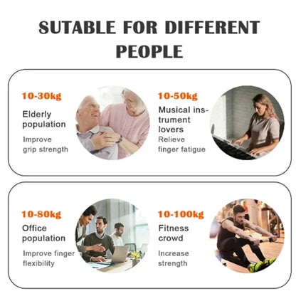 News 5-100Kg Grip Strength Gym Wrist Expander Hand Strengthener Adjustable Muscle Recovery Fitness Hand Strength Exercise
