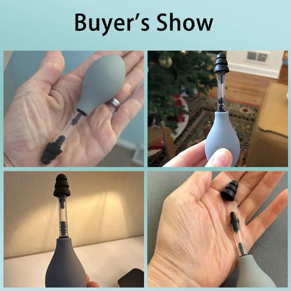 Ear Pressure Tool Portable Ear Pressure Relief Suction Device Wih 3 Sizes of Earplugs Inner Ear Pressure Relief Tool for Headach