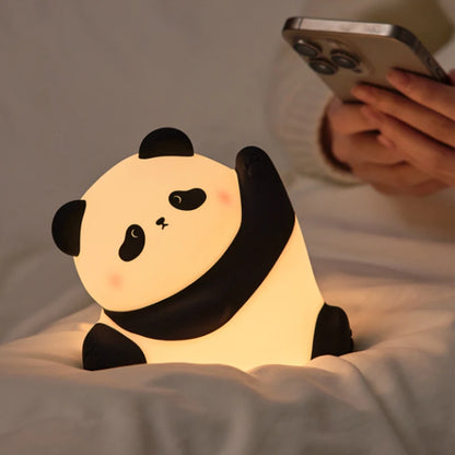 Panda LED Night Light Touch Sensor Cartoon Kid'S Nightlights Silicone Child Holiday Christmas Gift Bedside Lamp Bedroom Decor