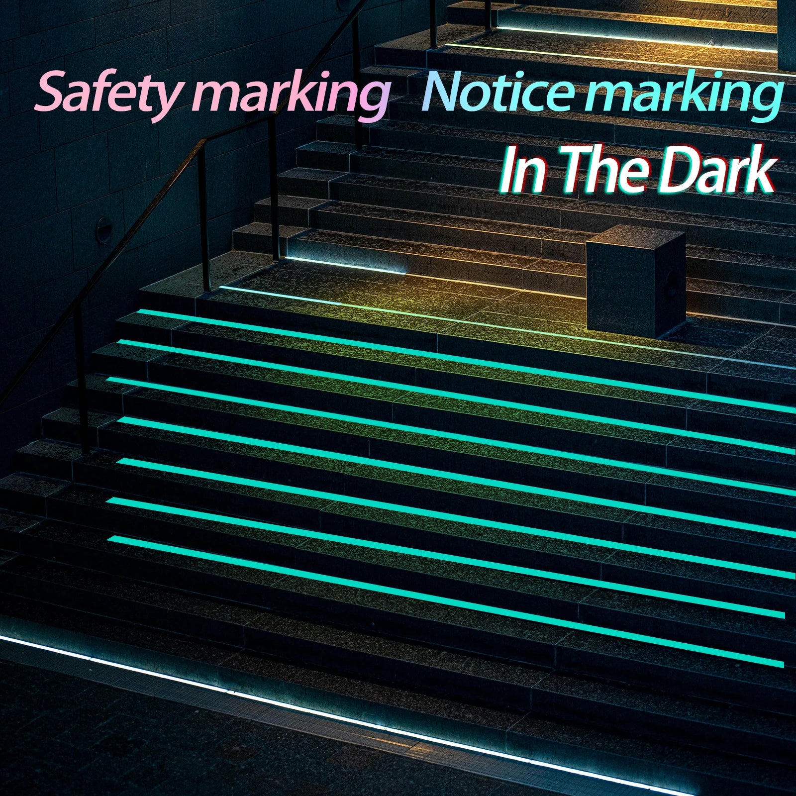 Luminous Fluorescent Night Self-Adhesive Glow in the Dark Sticker Tape Safety Security Home Decoration Warning Adhesive Tape