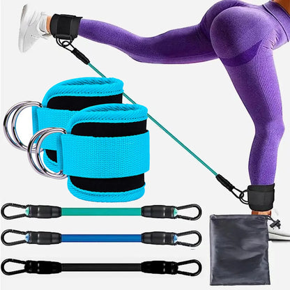 TPE Resistance Bands Ankle Straps Fitness Booty Band Squat Glute Workout Yoga Gym Equipment Guard Leg Strength Safety Extensions