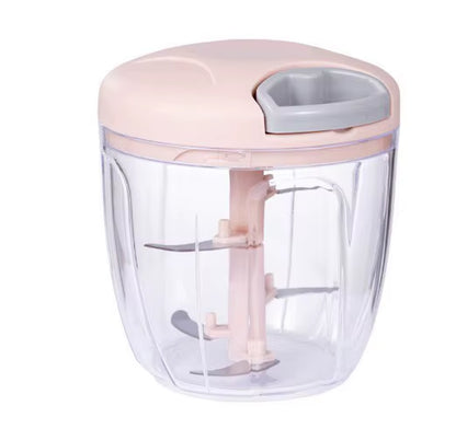 1Pc Pink/Blue 500ML/900ML Household Kitchen Garlic Chopper Mashed Hand Pulled Meat Grinder Multifunctional Vegetable