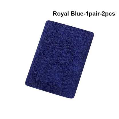 New Hot 1Pairs 2Pcs Set Breathable Cotton Wrist Sweatbands Sweat Absorbent Wristbands for Tennis Football Basketball Running Gym