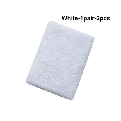 New Hot 1Pairs 2Pcs Set Breathable Cotton Wrist Sweatbands Sweat Absorbent Wristbands for Tennis Football Basketball Running Gym